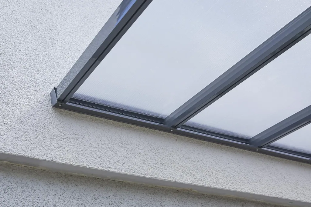 Terrassendach Bausatz, Farbe anthrazit, 5460 x 4060 mm