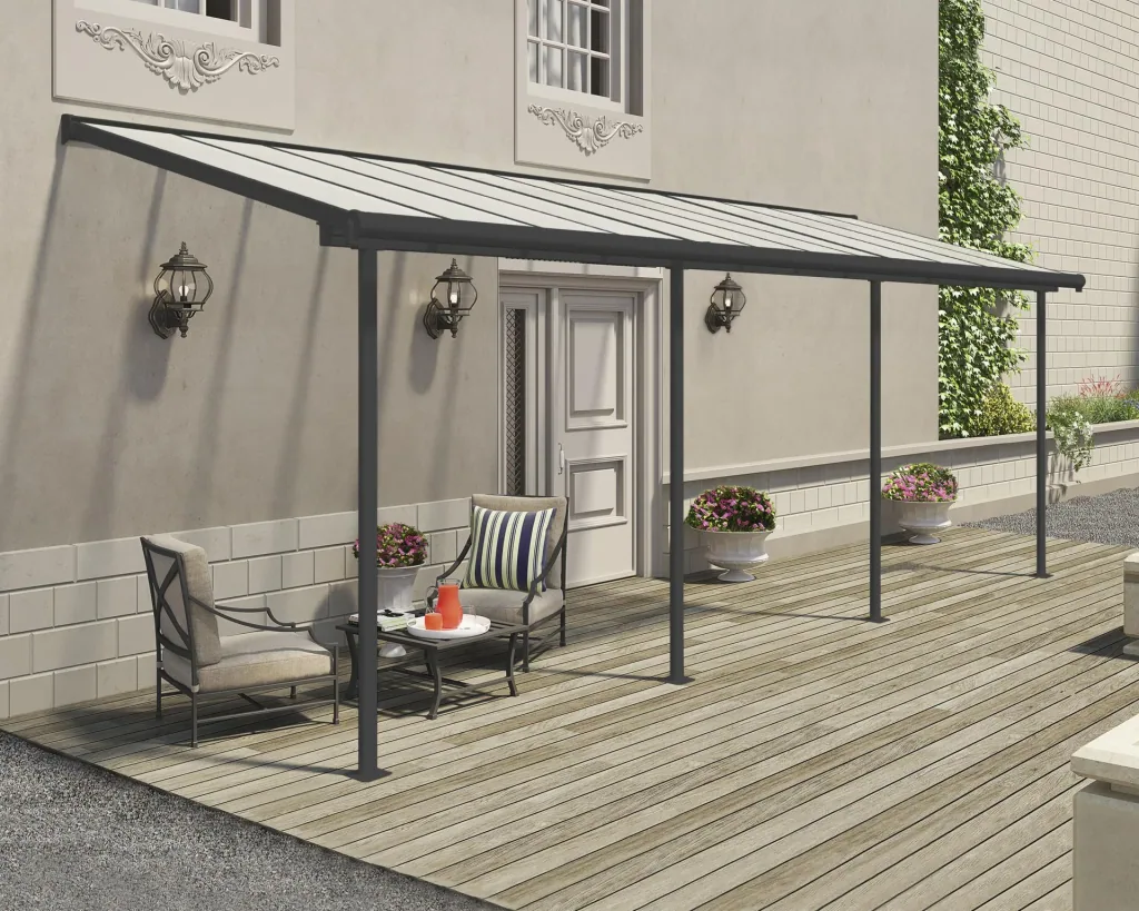Palram Terrassendach Sierra 230 x 670 cm grau