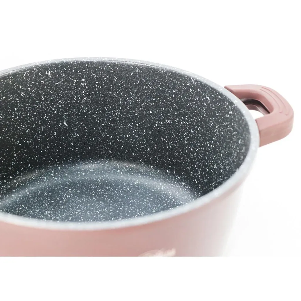 Bratentopf/Kasserolle - mit Deckel - 24 cm - Burgunderrot