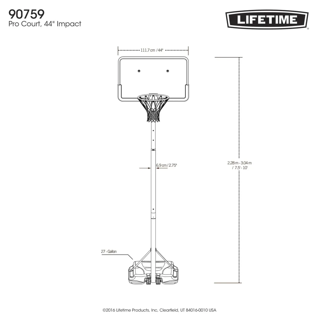 Basketball Korb Texas Blau/Schwarz