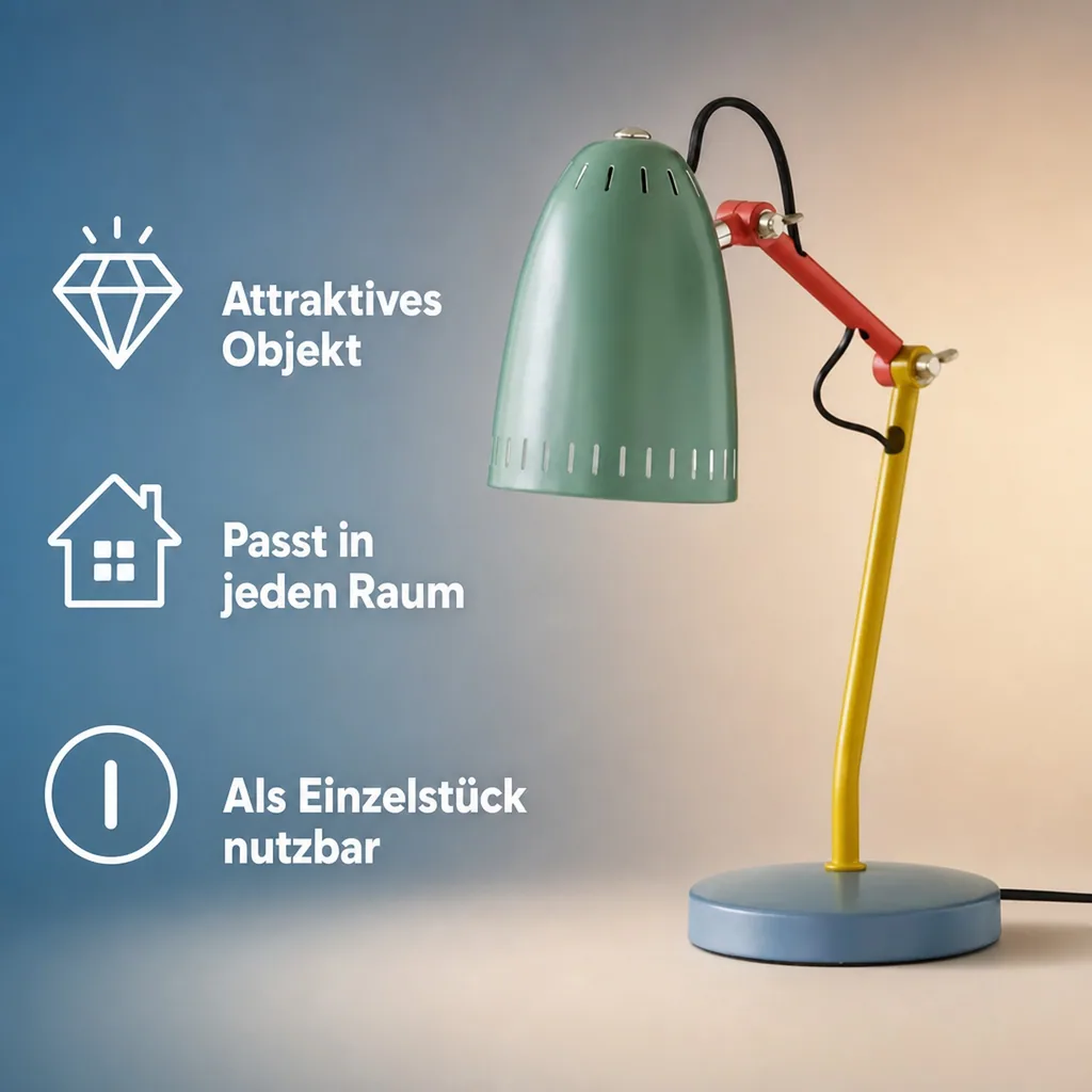 Superliving Schreibtischlampe "Dynamo 345" bunt