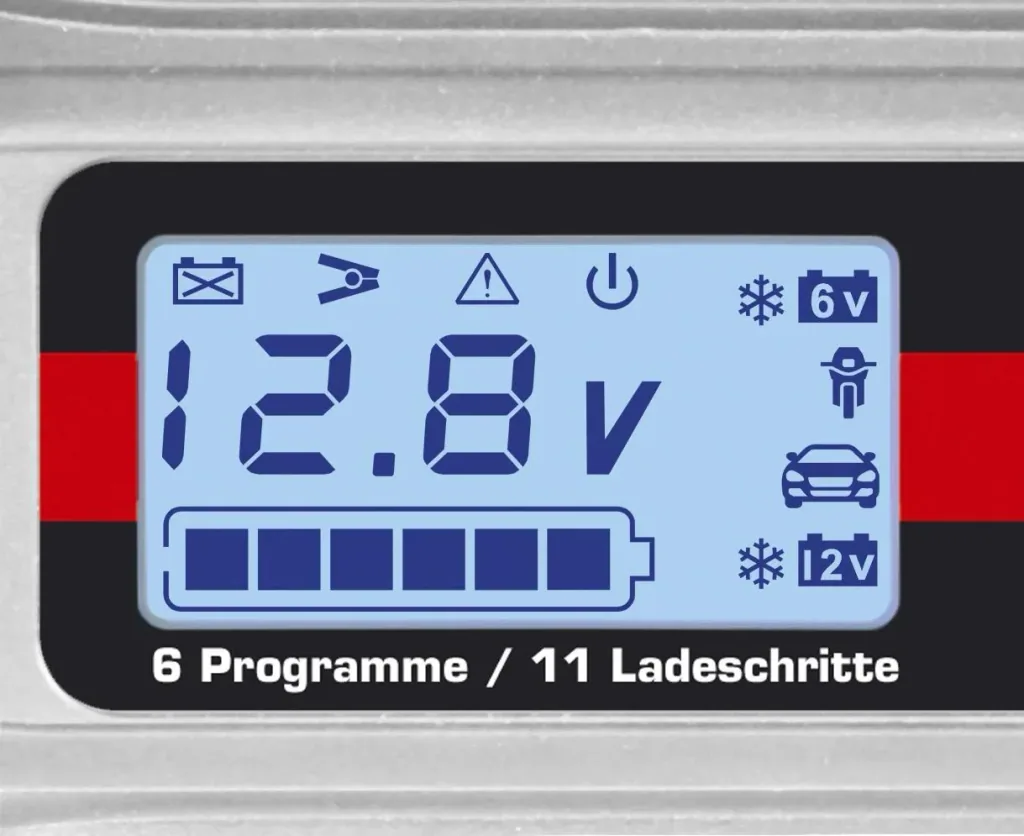 Batterieladegerät 6 / 12 Volt - 4 A - mit Tester