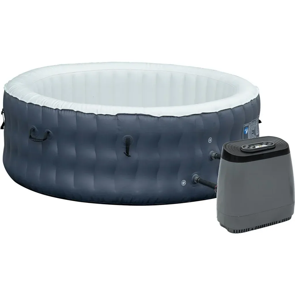 Whirlpool Spa aufblasbar für 4 Personen Dunkelblau+Weiß 180 x 68 cm