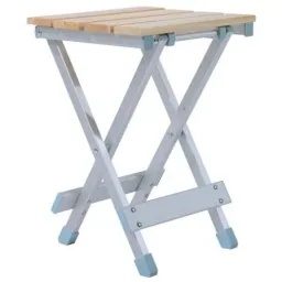 Holz 5tlg Campingtisch Set Picknick Koffertisch Alu