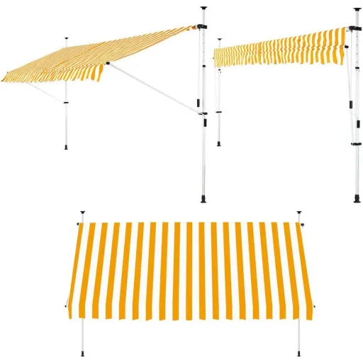 Klem Sonnensegel gelb/weiß 250cm