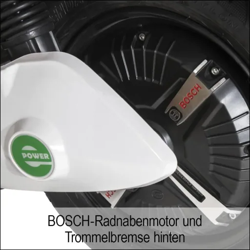 Kompakt E-Roller "Roma" 45 km/h schwarz