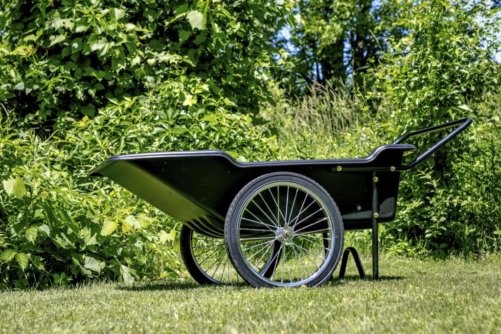Polar Schubkarre Premium 283L 74×165×74 cm Schwarz – 181 kg Traglast, Vollgummi-Räder
