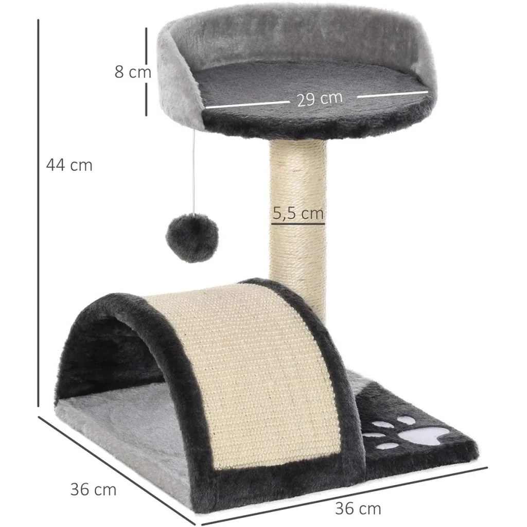 Katzenbaum mit Plüsch beige