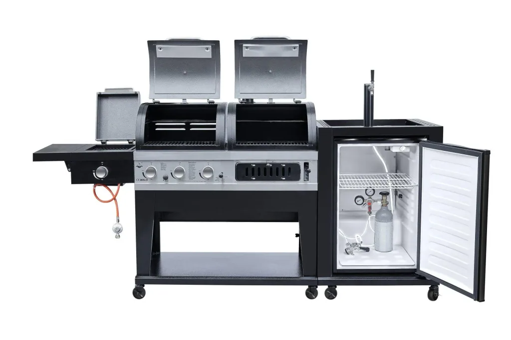 3 in 1 Kombi-Grill mit Bierkühler und Zapfanlage