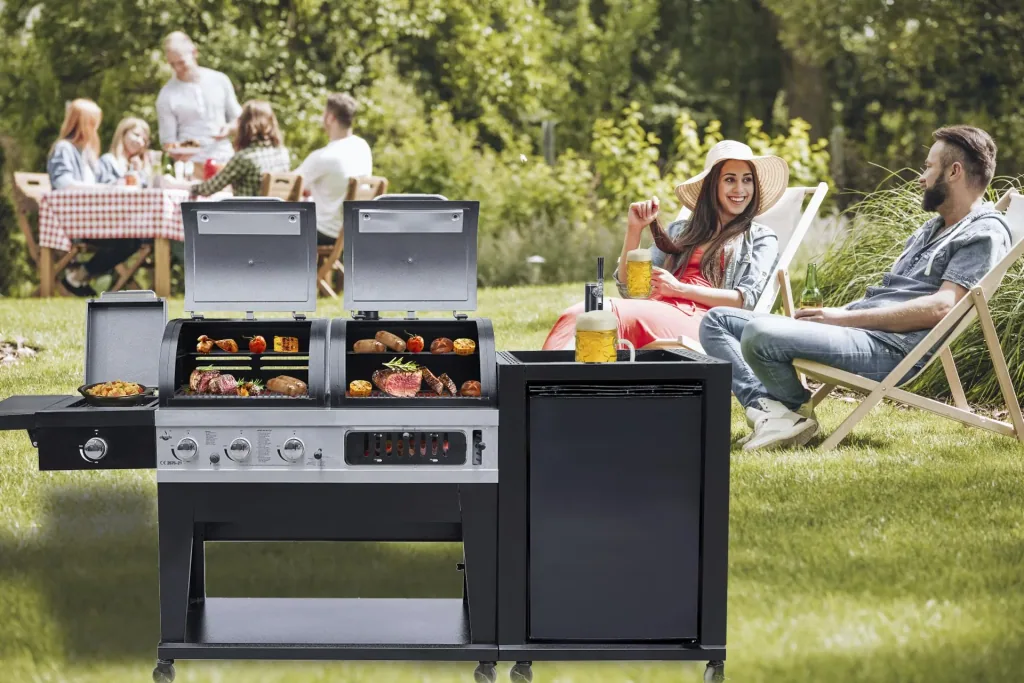 3 in 1 Kombi-Grill mit Bierkühler und Zapfanlage