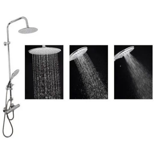 Luxus XL-Duschset mit Regendusche (quadratisch)