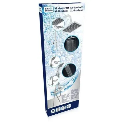 Luxus XL-Duschset mit Regendusche (quadratisch)
