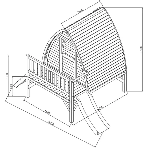 Bali XL Spielhaus Braun