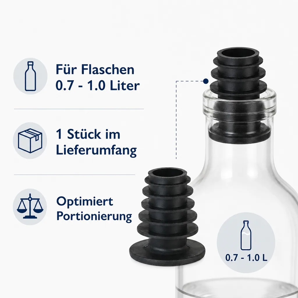 Lamellenkorken, Kunststoffkork - für 0.7 - 1.0 Liter Flaschen, 1 Stück