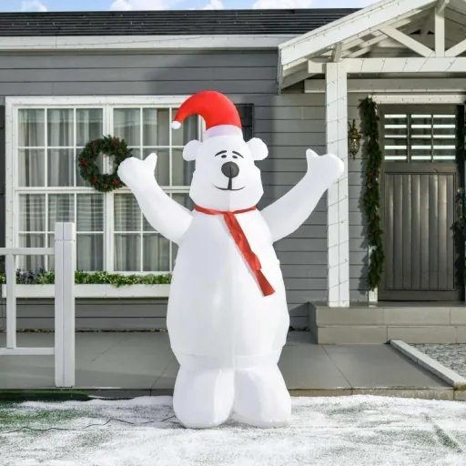 Aufblasbarer Weihnachts-Eisbär 1,72 m Weihnachtsdekoration
