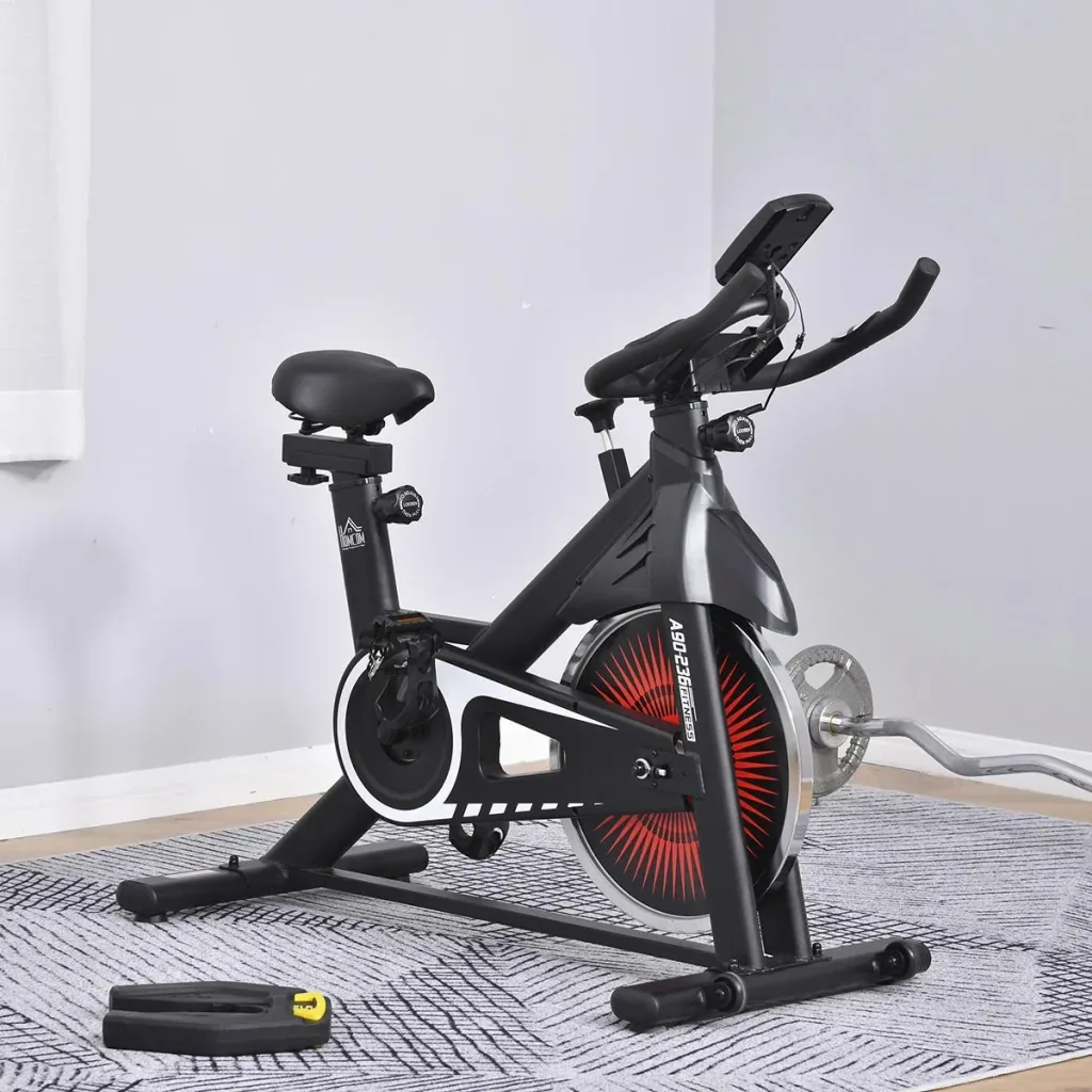 Fahrradtrainer Indoor Heimtrainer mit 13KG Schwungrad Home Gym Cycling Bike Trainer Fitnessfahrrad Stufenlos Widerstand