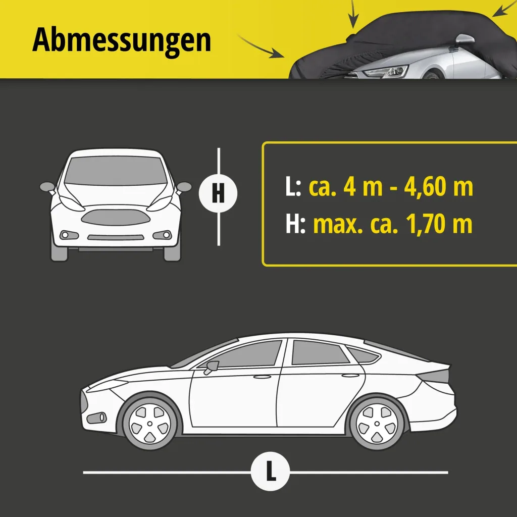 Autoabdeckplane indoor soft - Größe 6 - 481x520x170cm - PES - Elasthan