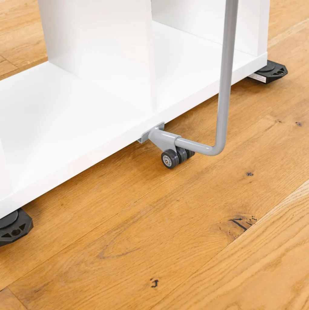 Transporthilfe MM 4122, 102 x 23 x 6,5 cm, softe Rollen Ø 40 mm, stehend, Umzugshelfer, Stahl, Tragkraft 150 kg