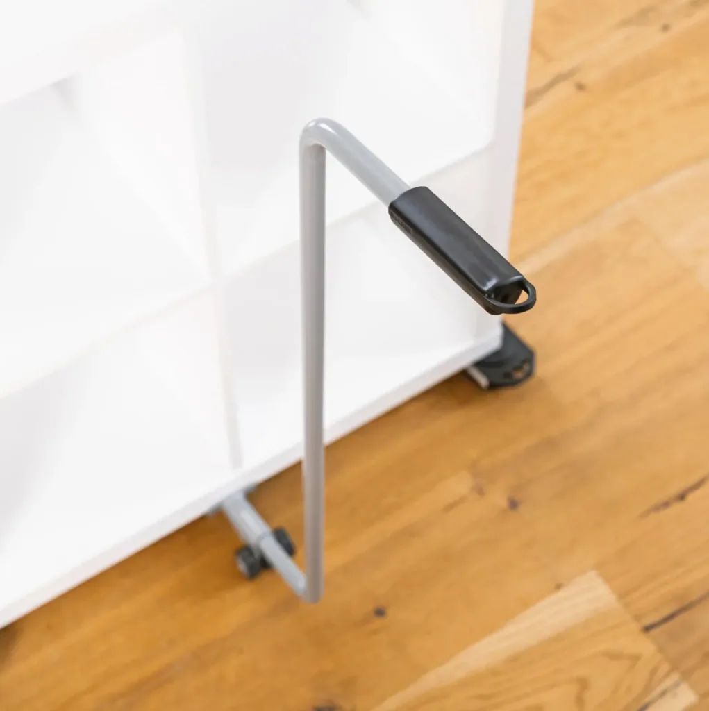 Transporthilfe MM 4122, 102 x 23 x 6,5 cm, softe Rollen Ø 40 mm, stehend, Umzugshelfer, Stahl, Tragkraft 150 kg