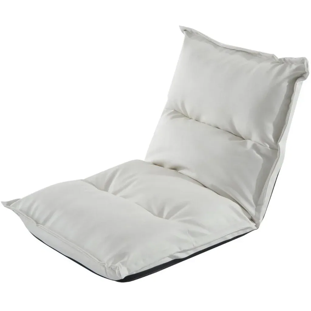 Sitzsack Sitzkissen mit Lehne klappbar weiß