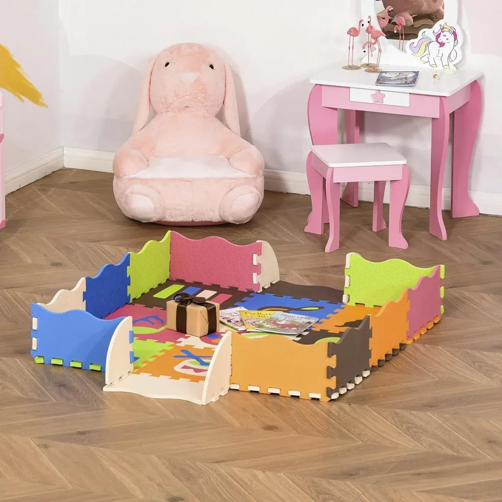 Puzzlematte 25 Teile mit Musikinstrumenten Kinderspielteppich Matte Spielmatte Bodenschutzmatte Bodenmatte für 0-14 Jahr