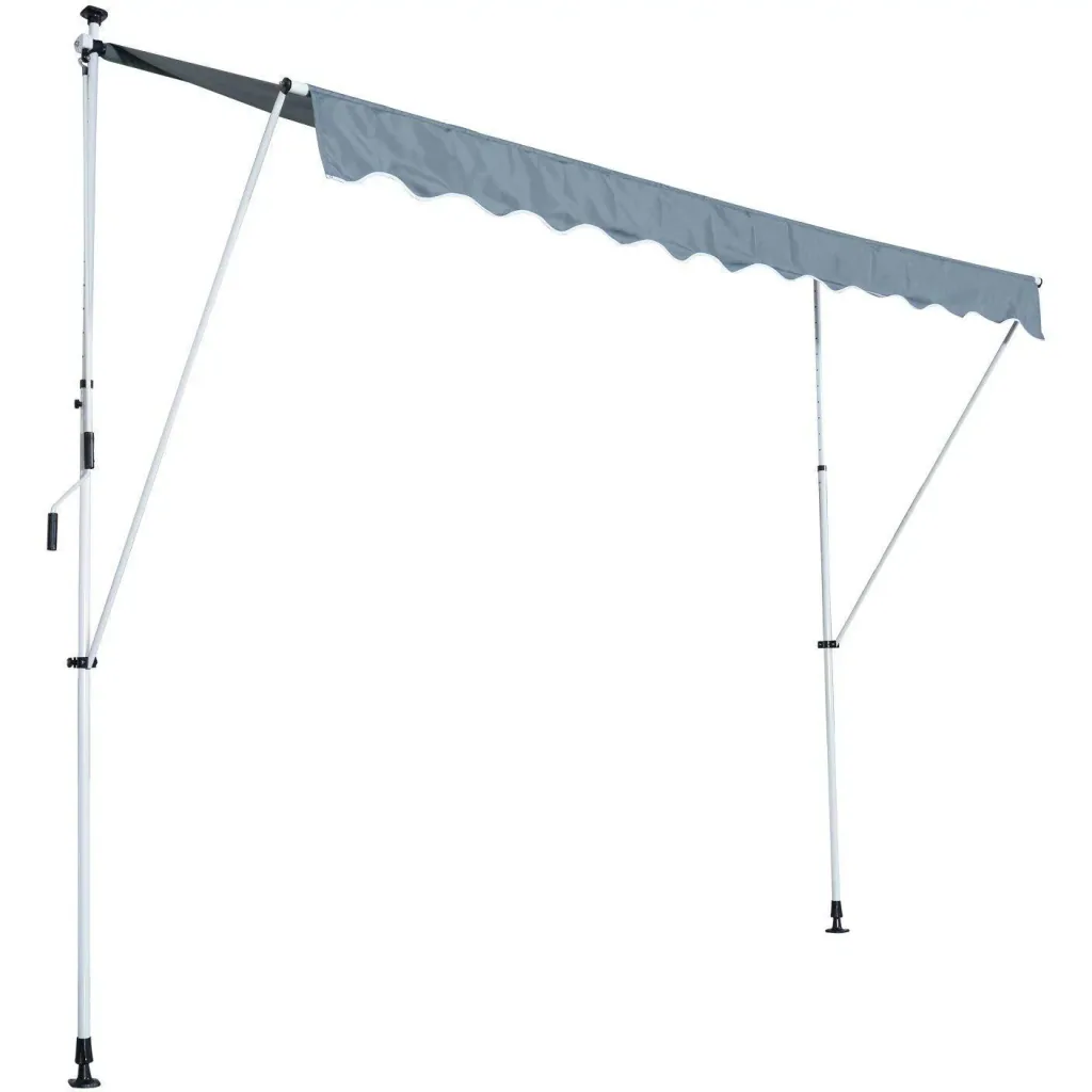 Markise Klemmmarkise Grau 300 x 150cm