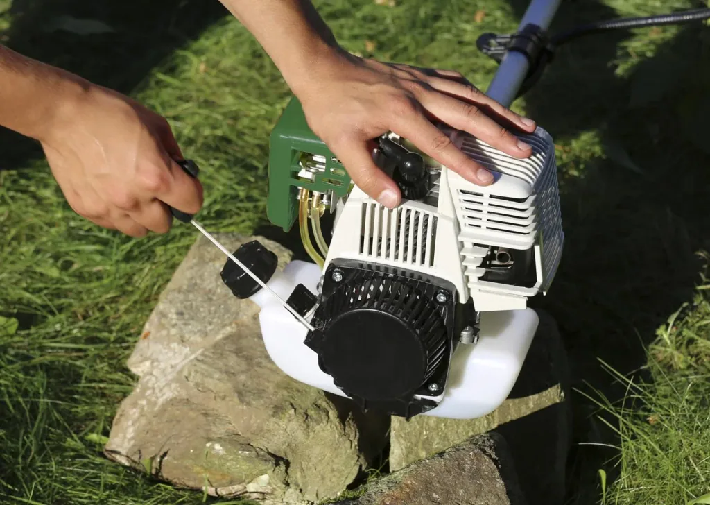 Benzin-Freischneider 4-Takt Motor GM 4T-700 Gartenmeister Gratis dazu Gesichtsschutz mit Netz