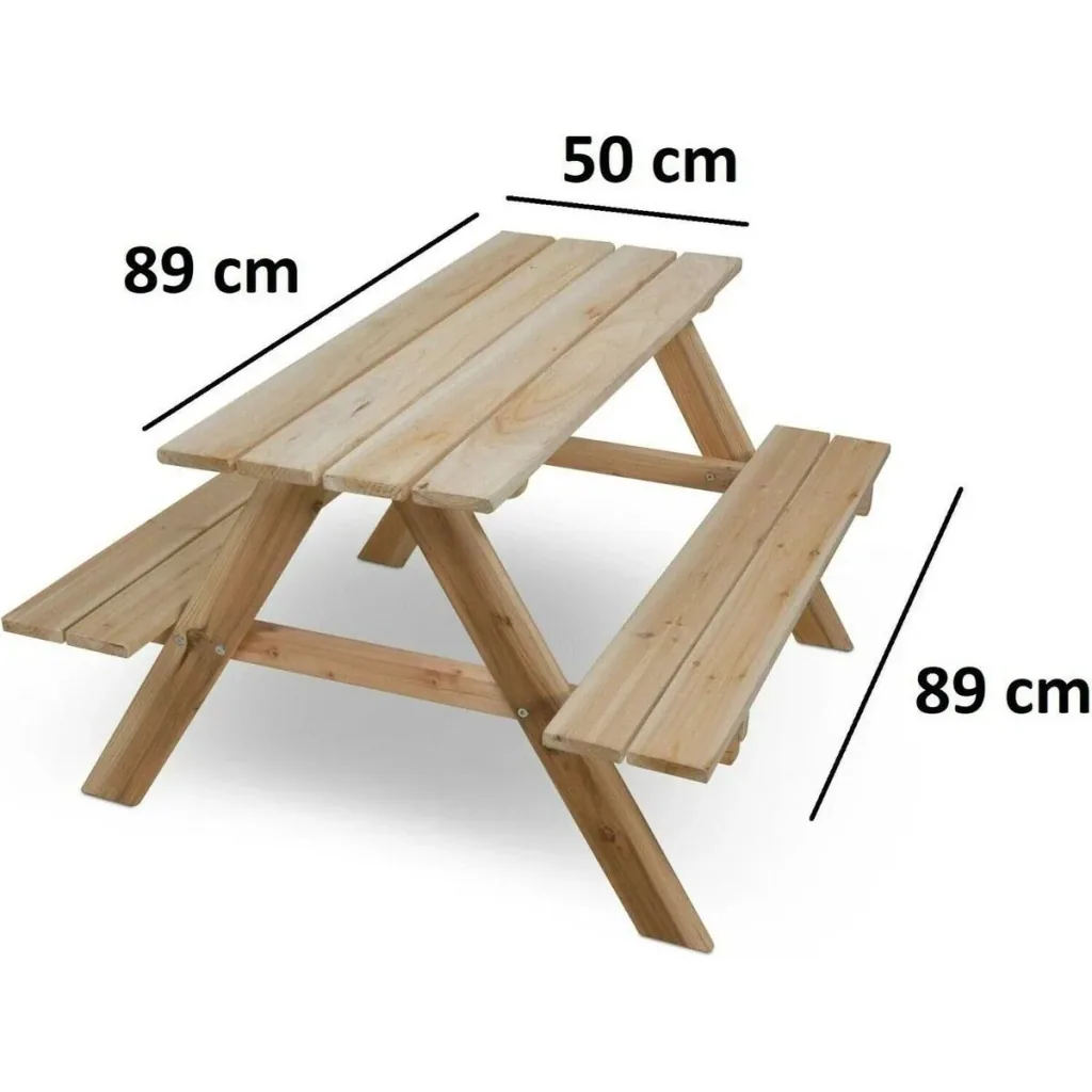 Spielzeuge Picknick-Tisch für Kinder - 50x80x89 cm