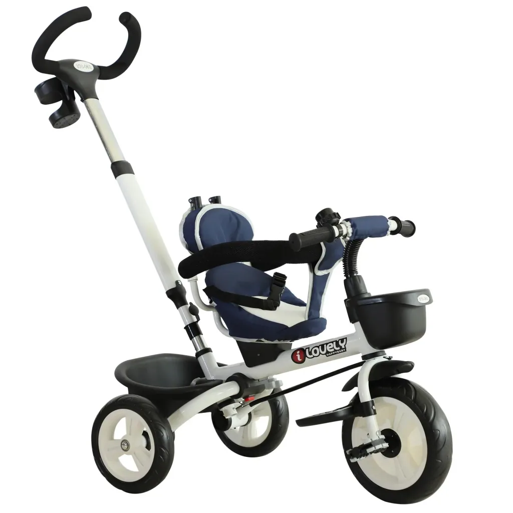 4-in-1 Kinderdreirad mit Sonnendach