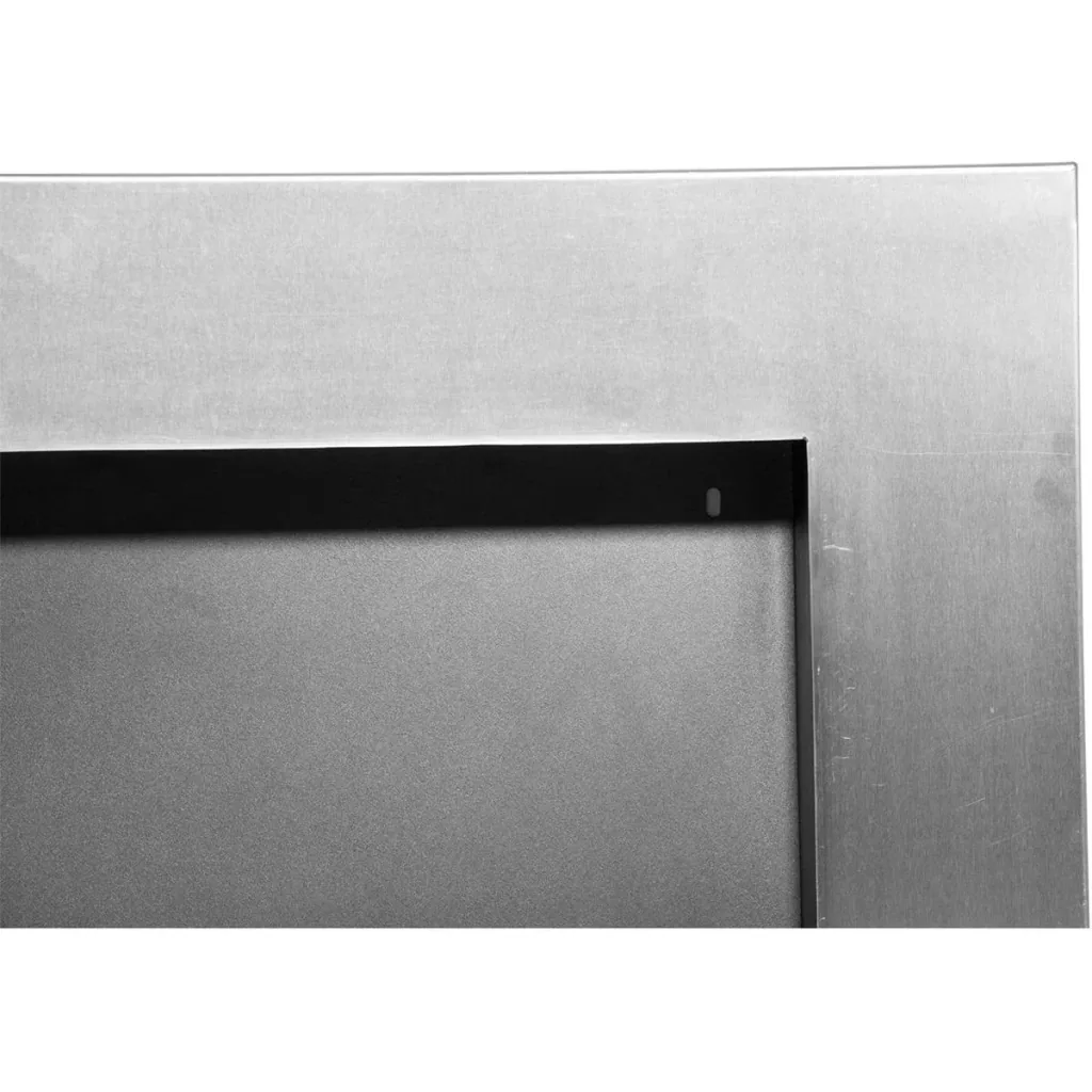 Wandkamin mit 2 Brennstoffbehältern silber