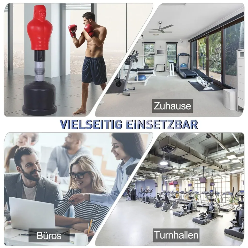Standboxsack freistehend rot/schwarz