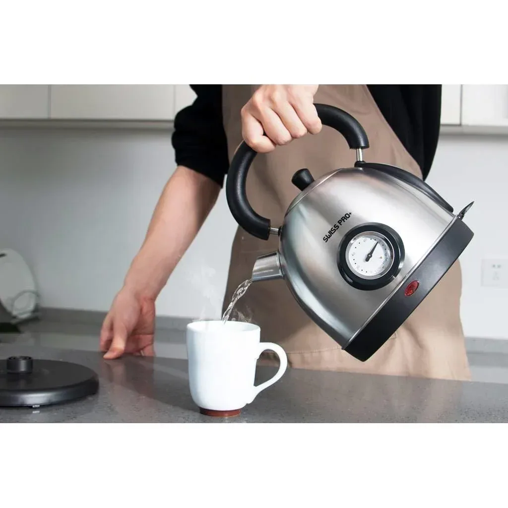 Retro-Wasserkocher - 2200W - 1,8L - Silber