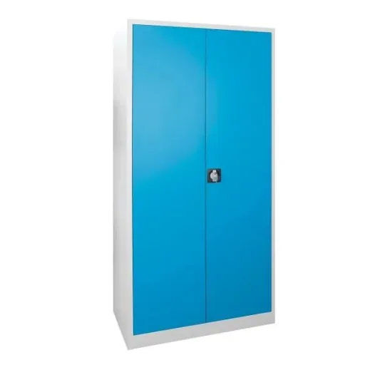 Flügeltürschrank RAL 7035/5012, 195x92x50cm