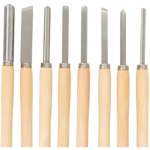 8-teiliges Drechselmeißel-Set