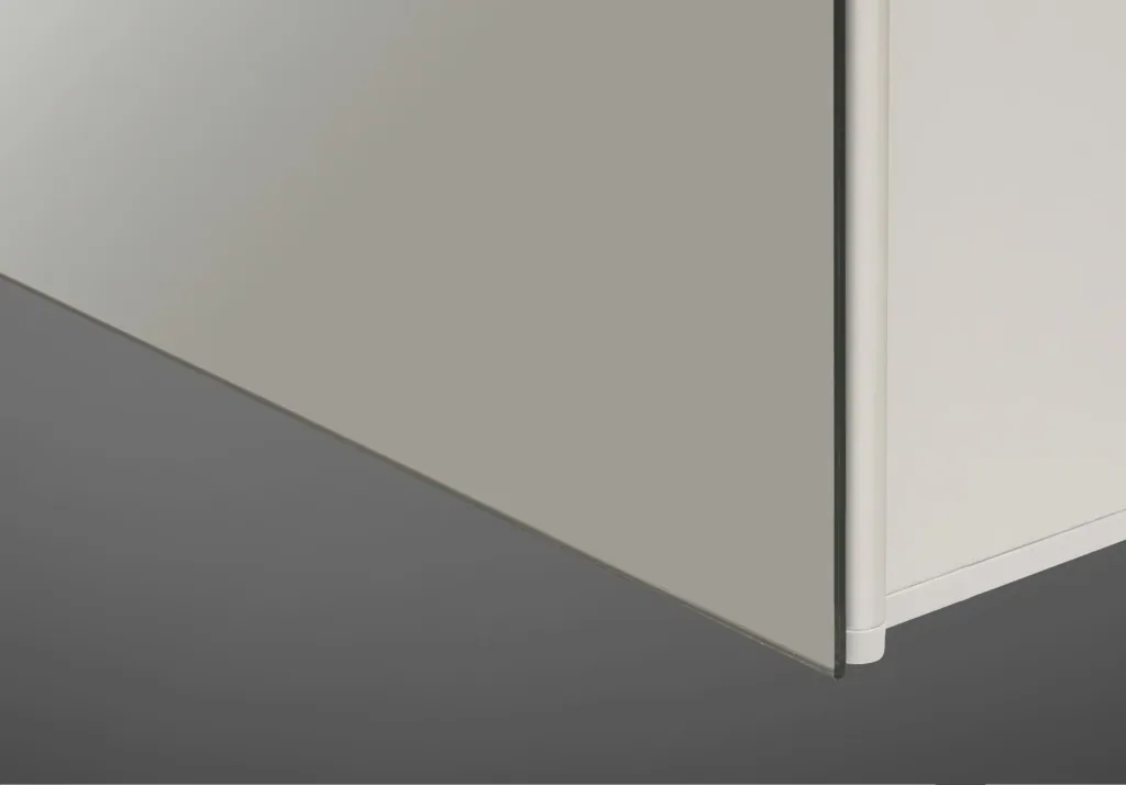 Spiegelschrank Bad mit Beleuchtung, "Mirage" - 40 x 60 cm - Lichtfarbe neutralweiß - Aluminiumkorpus