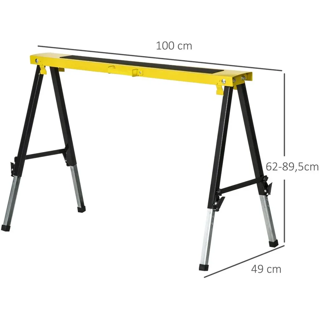 Arbeitsbock 2-er Set klappbar Gelb+Schwarz