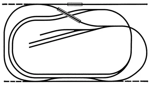 Fertiggelände Traunstein - 125 x 69 cm, ca. 18 cm hoch, Spur N,Z, koloriert und begrast, auf Holzrahmen
