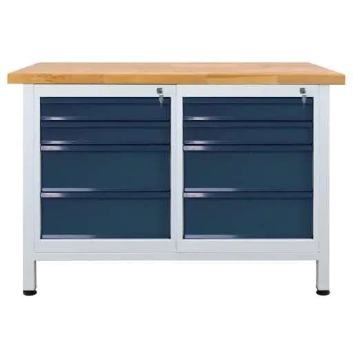 Werkbank "Premium" 8 Schubladen, L1200xB600xH840mm
