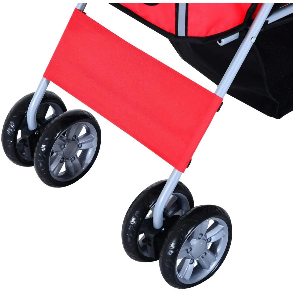 Hundewagen Hundebuggy Hunde Pet Stroller Buggy Rot