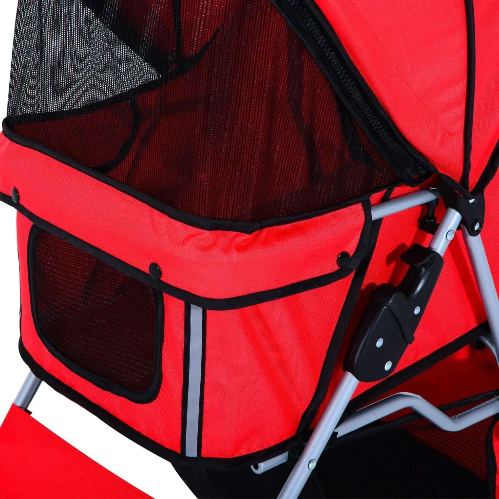 Hundewagen Hundebuggy Hunde Pet Stroller Buggy Rot