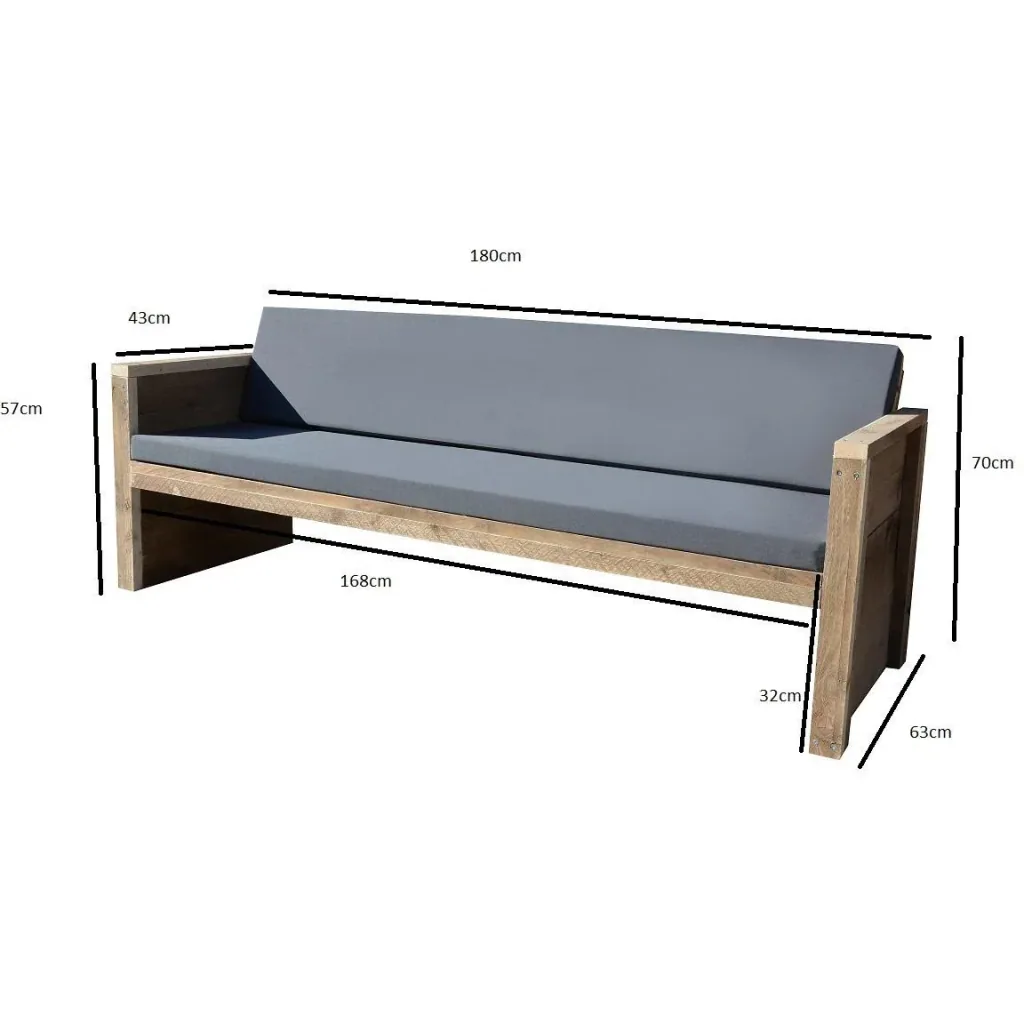 Montagepaket Lounge Sofa / Gartenbank Pepijn
