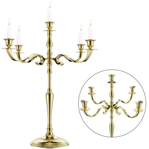 Kerzenleuchter 80cm gold