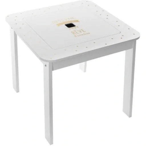 NL Stehtisch mit 2 Hockern - Weiß - 57x57x51 cm