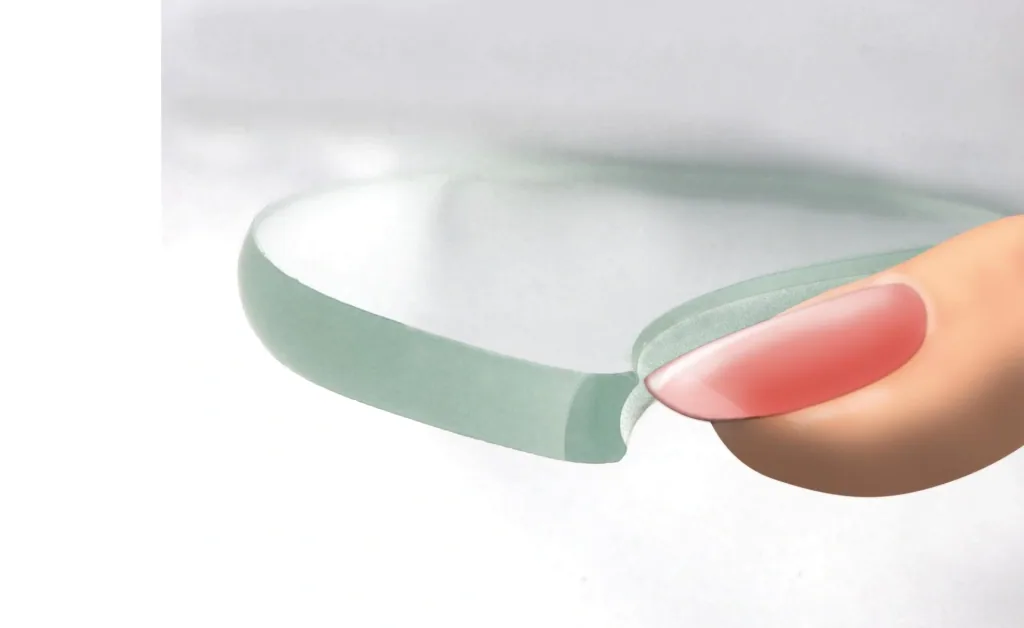 Glas-Nagelfeile "Ergofile", mit U-förmiger Schleifrille