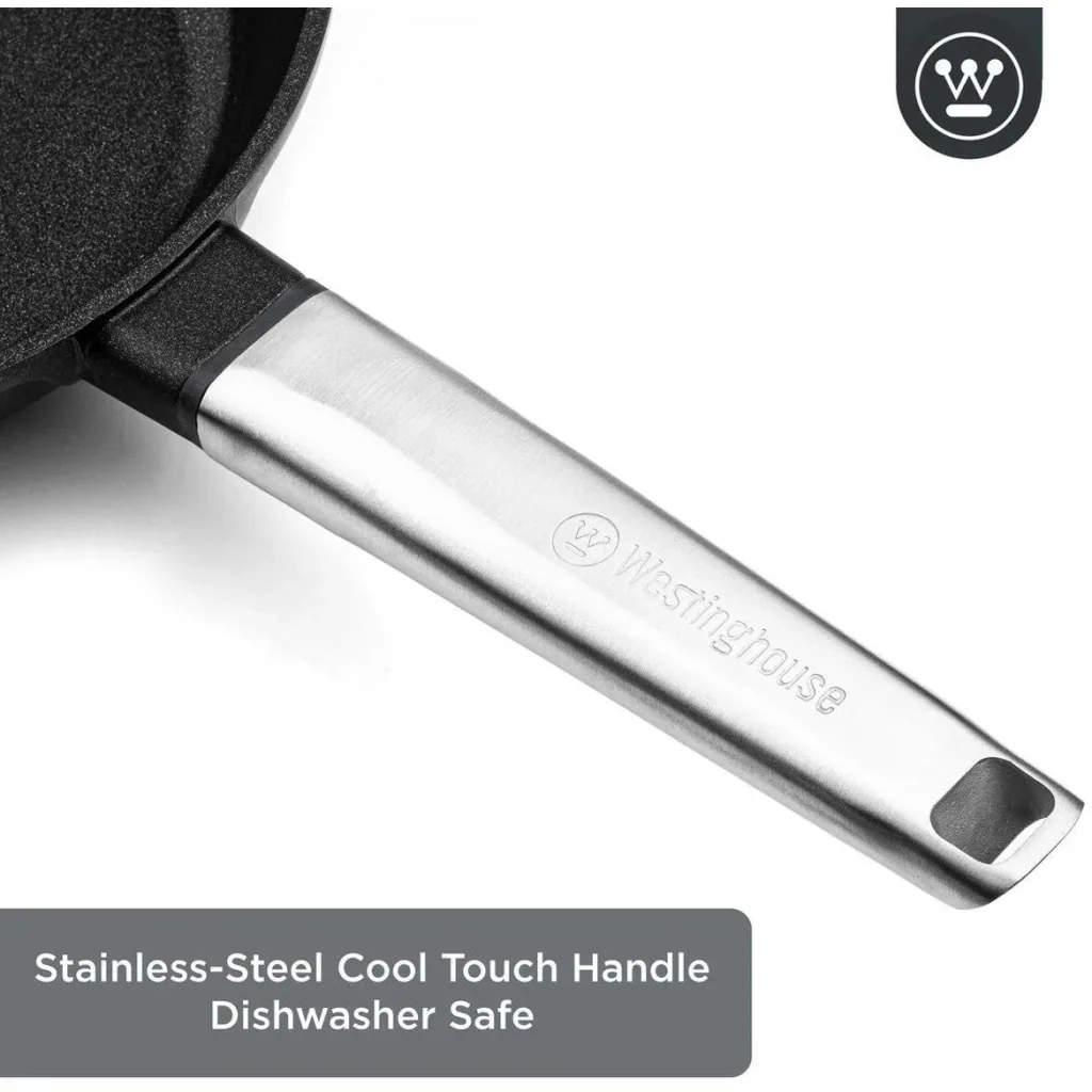Performance Series Töpfe & Pfannen - Stielkasserolle 18 cm + Grillpfanne 28 cm - Schwarz