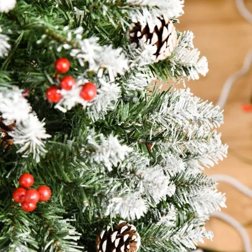 Weihnachtsbaum 1,5 m Christbaum Tannenbaum mit 25 roten Beeren