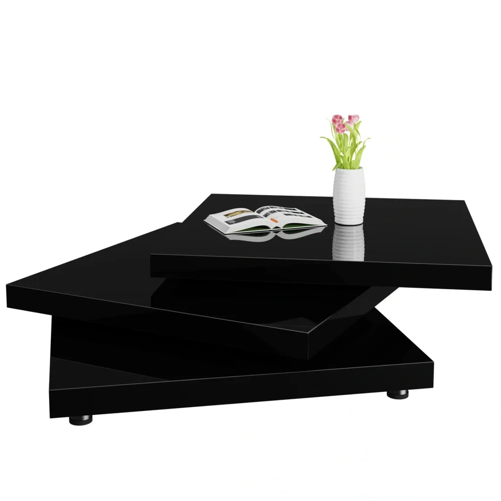 Couchtisch New York schwarz 76x76 cm verstellbar
