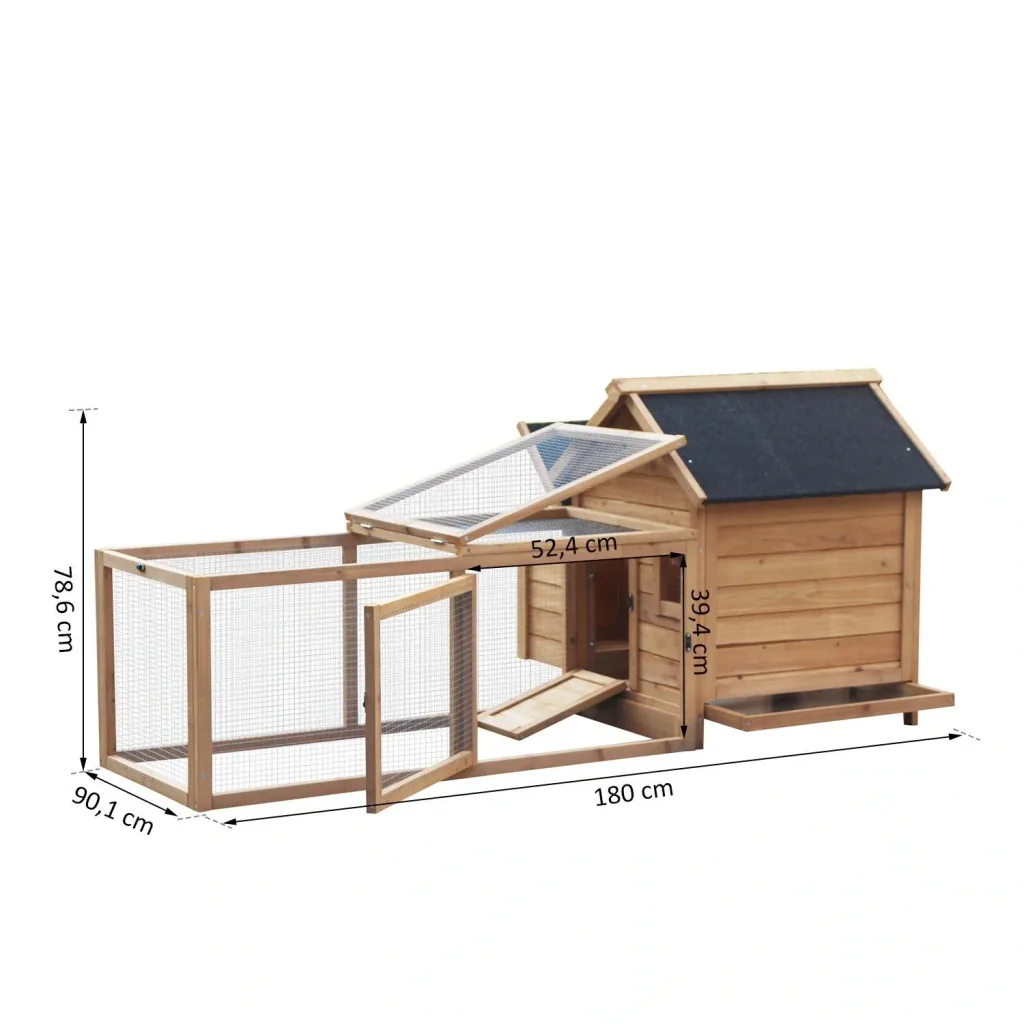 Hühnerstall Spielhaus mit Nistkasten Massivholz