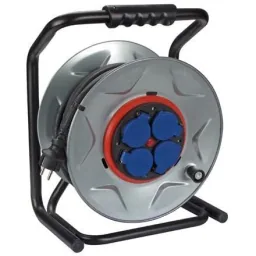 PROFI-KABELTROMMEL MIT 'ANTI-TWIST'-SYSTEM - NEOPREN - 40 m - 3G2.5 - 4 STECKDOSEN