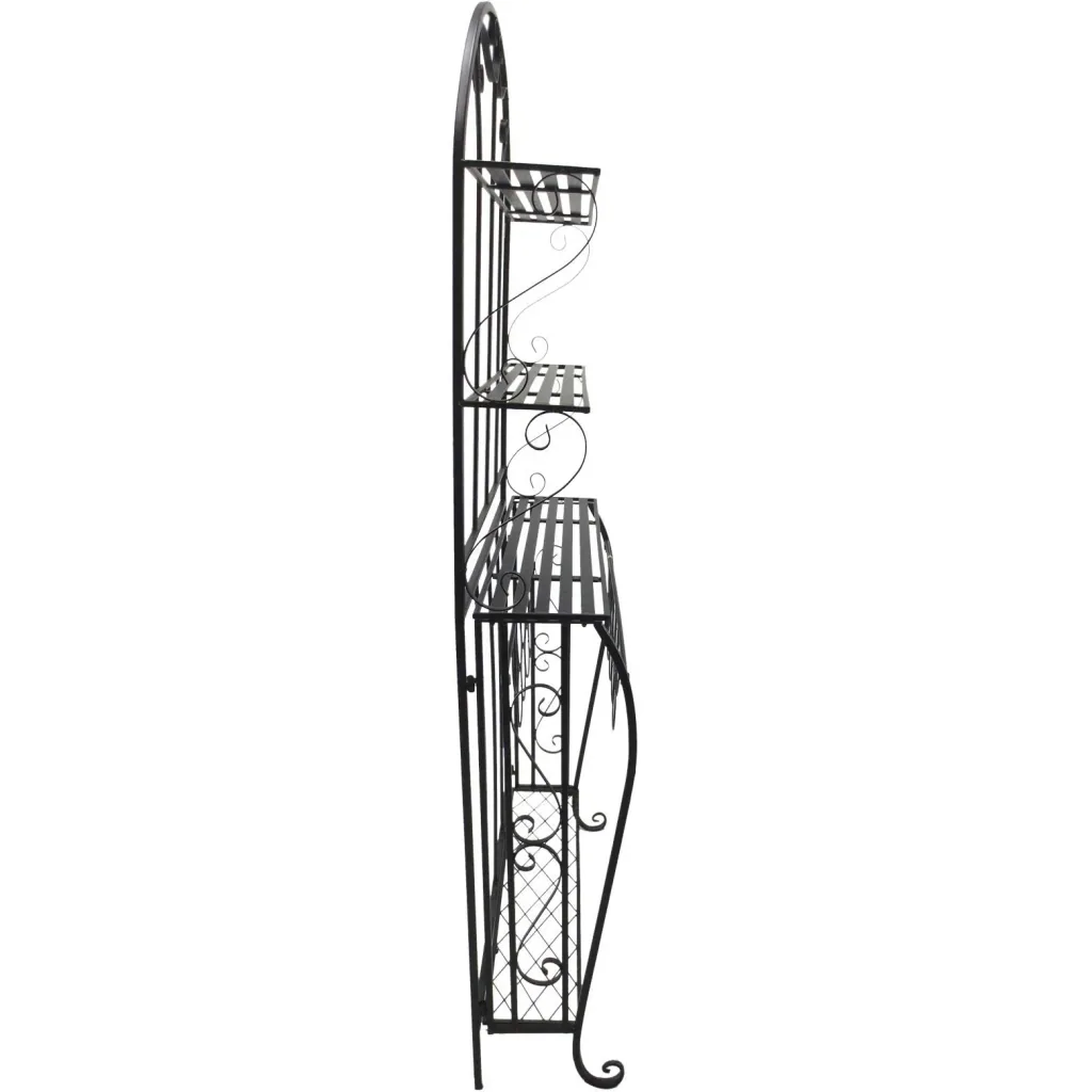 Weinregal Weinhalter Flaschenregal Standregal für 9 Flaschen Metall Schwarz 75 x 25 x 169 cm